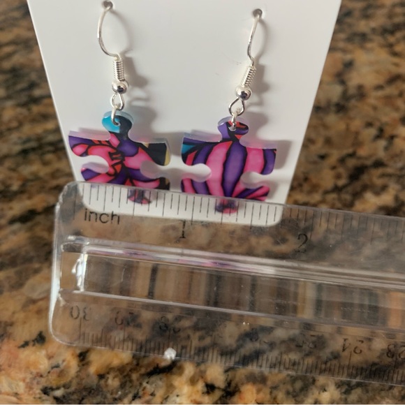 Handmade puzzle earrings - Picture 11 of 11